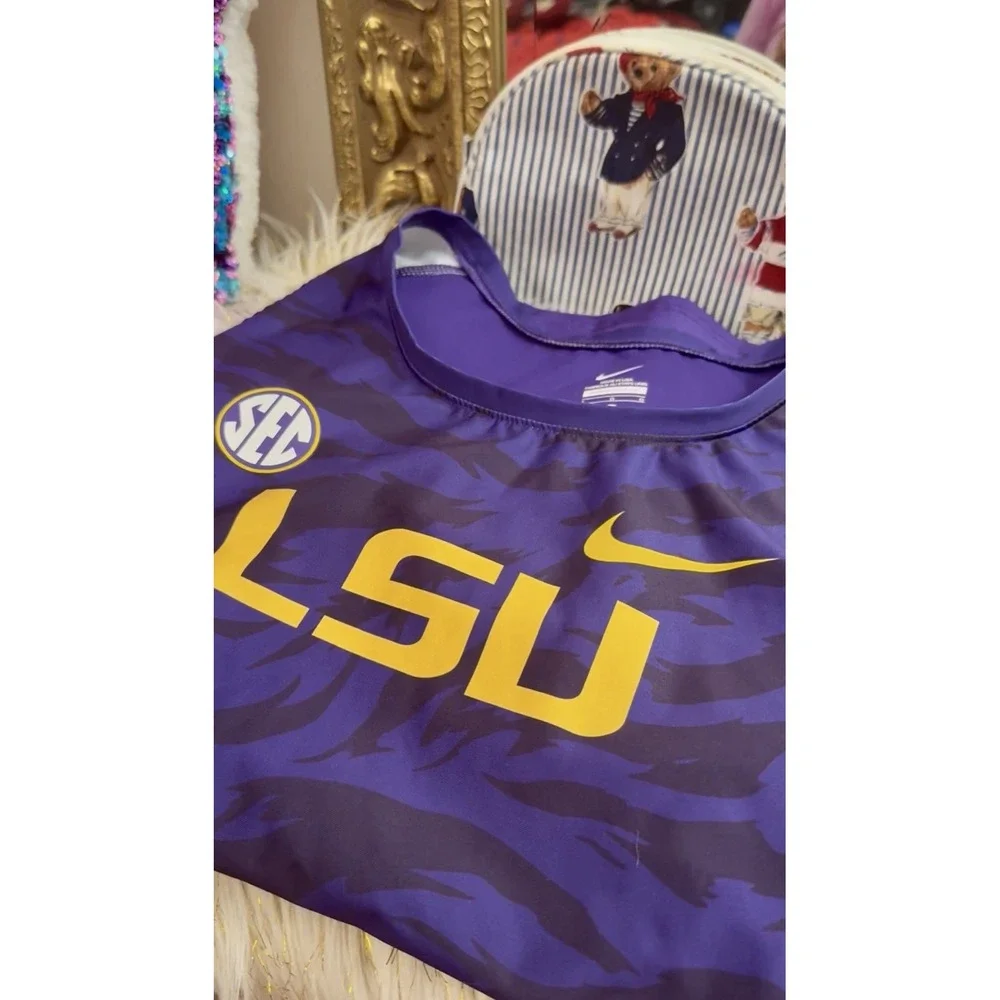 Nike LSU Tigers Pro Elite Team Issue Track & Field Racing Singlet Women's L